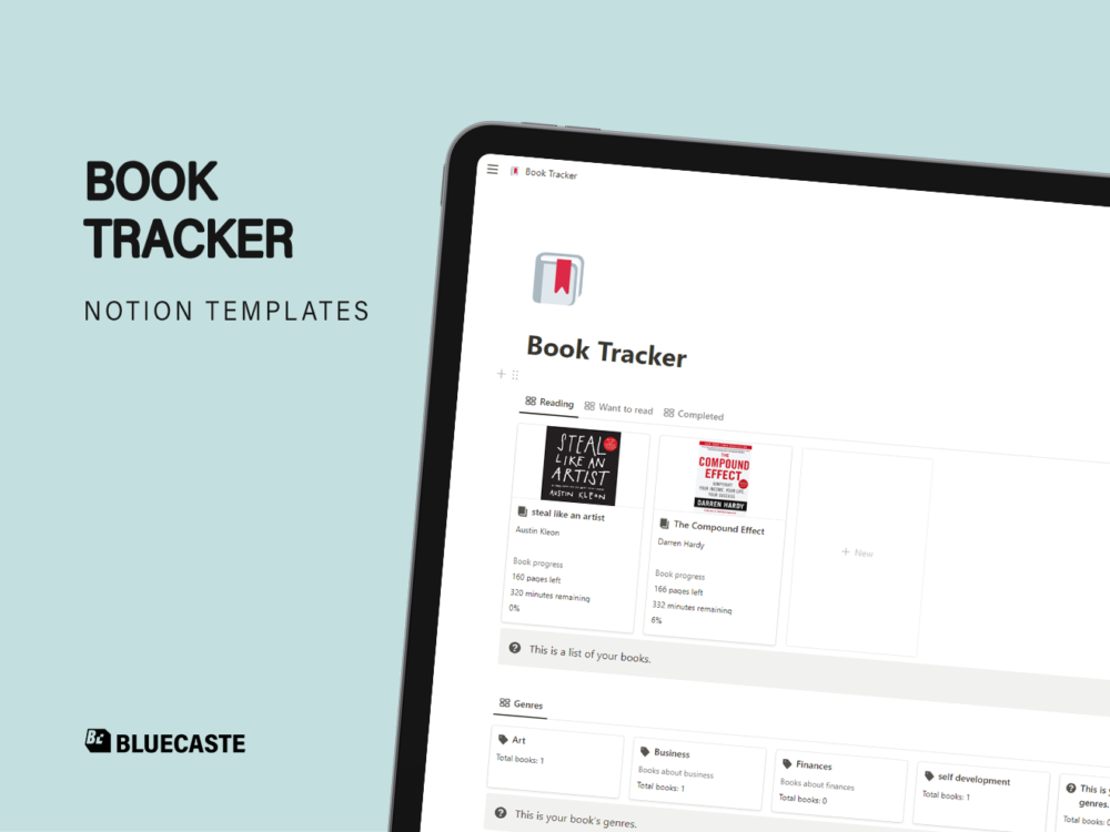 notion Book Tracker template